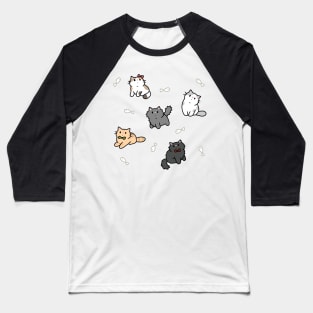 Fancy kittens and fish pattern Baseball T-Shirt